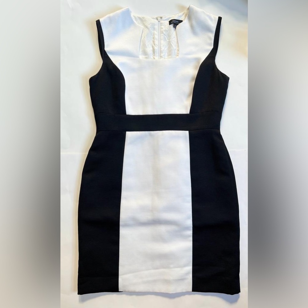 Tahari Arthur S. Levine Fit&Flare Square Neck Sleeveless Lined Mini Dress Sz 12